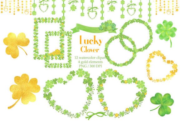 Download Watercolor Lucky Clovers - Premium Resources